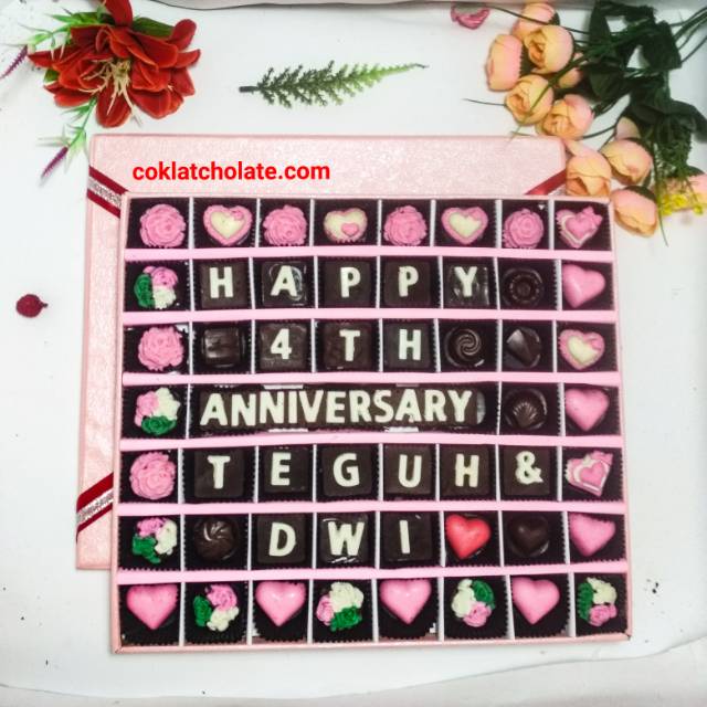 

Souvenir Cokelat Huruf Unik Kado Anniversary Pernikahan Ultah Wedding