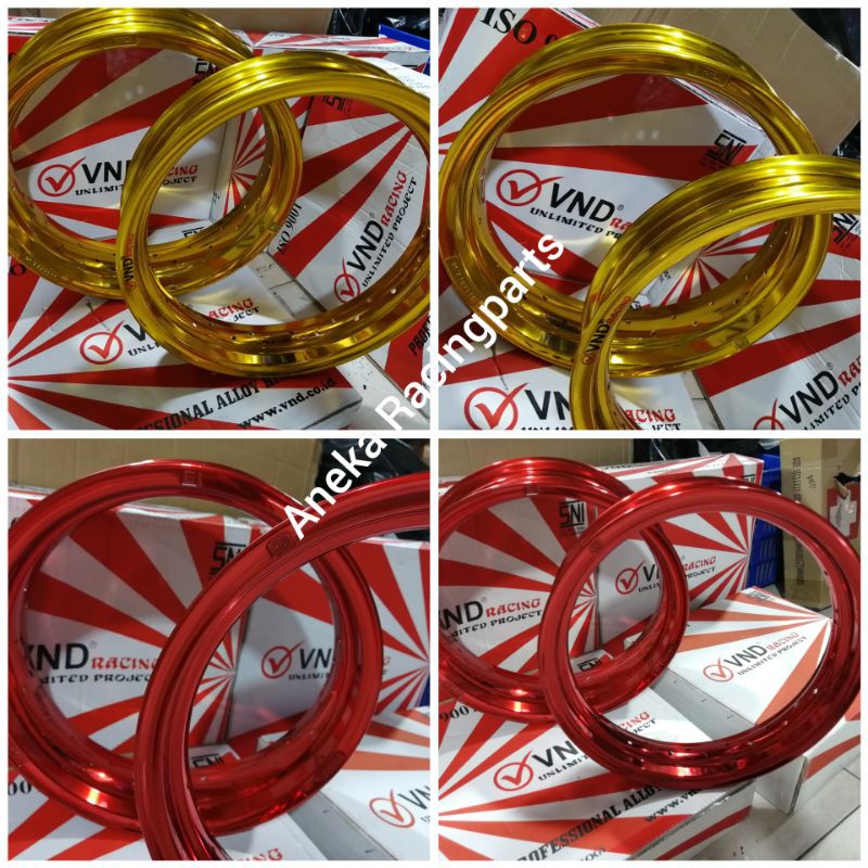 velg jari jari ring 14 vnd racing SNI 250 350 depan belakang / pelak ruji tapak lebar