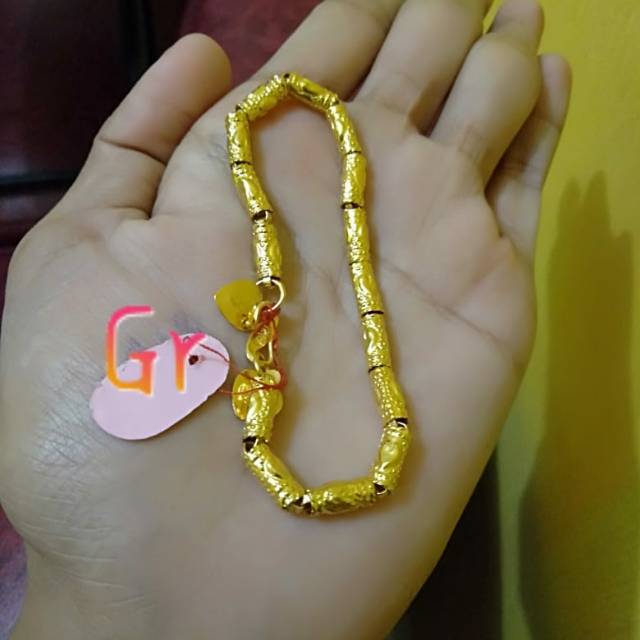 Gelang bambu ukir mini