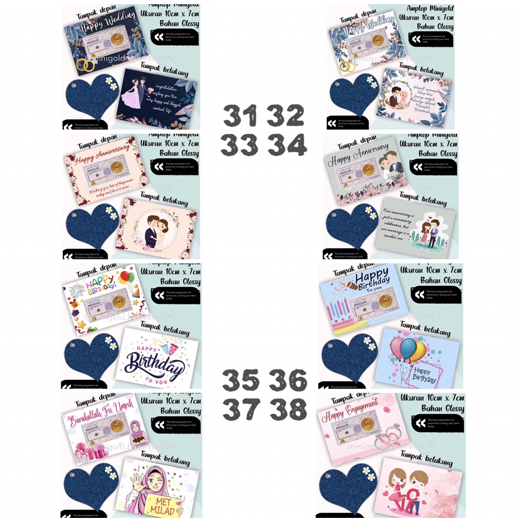 (FREE AMPLOP GIFT SERIES) Logam Mulia Antam emas 24 karat 0.5 1 2 3 gram-6