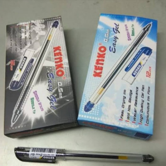 

Pulpen / Gel Pen Kenko Easy Gel / Pena Gel Kenko Easy Gel - Hitam