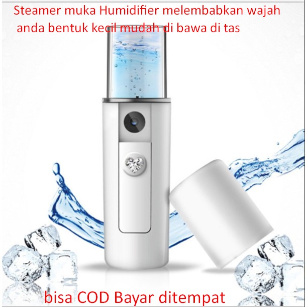 Steamer muka Humidifier melembabkan wajah anda bentuk kecil mudah di bawa di tas