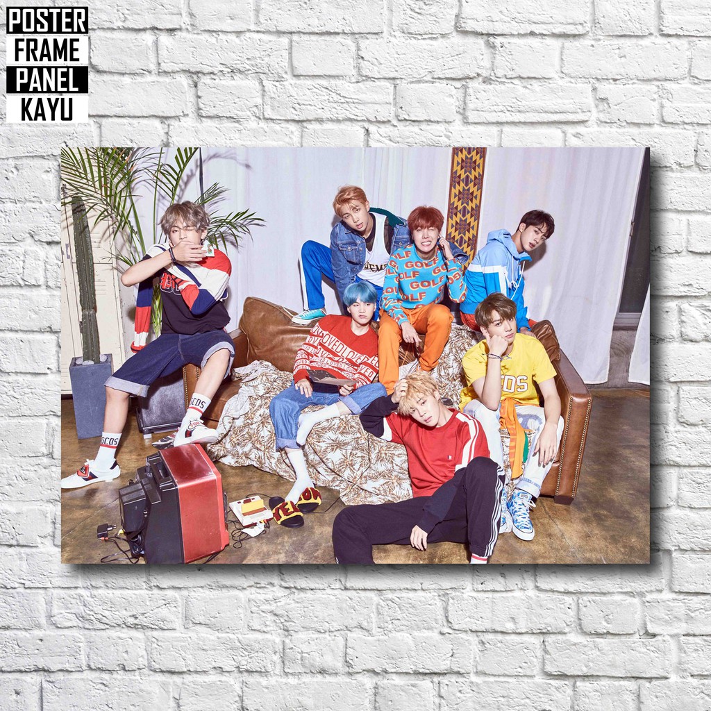 Poster BTS Love Yourslf Frame Kayu Solid A4 BTS211