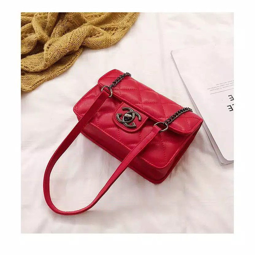 (1KG=6pcs) SBT163 TAS CC Sling Bag ChaCha Tas Selempang Kulit Sling Bag Wanita Slingbag Import Murah