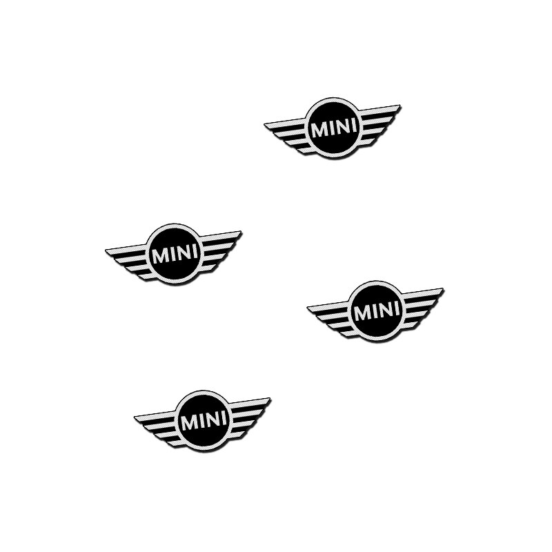 4pcs Stiker 3D Bahan Aluminum Untuk BMW Mini Cooper R56 R50 R53 R60 R61 F56 F55 F54 R55