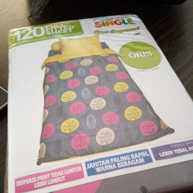 California Sprei Abstrak Adem Murah 120x200 Bahan Katun Sprey Kalifornia Anak - Ijn Plaza