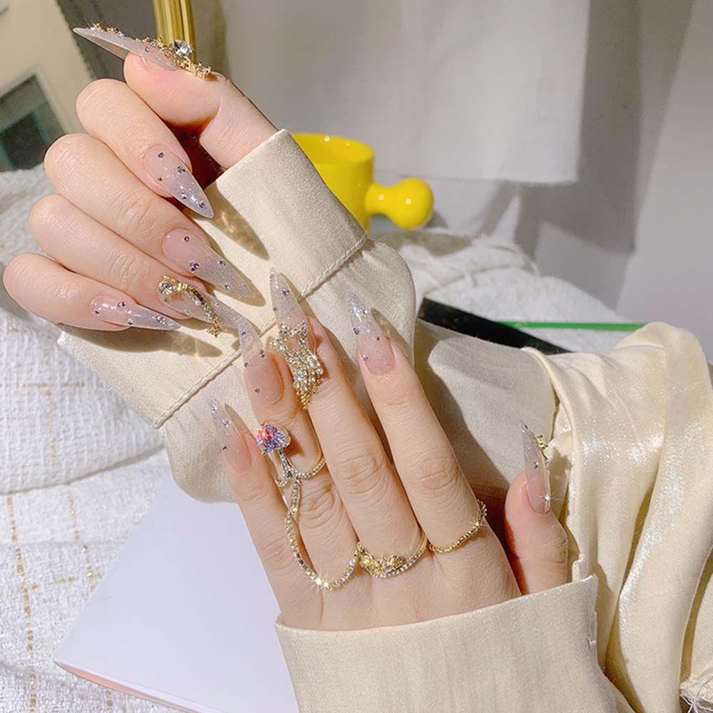 Mxbeauty Nail Art Rhinestones Jepang Shiny Cinta Hati Manikur Aksesoris Berlian Busur DIY Perhiasan Nail Art