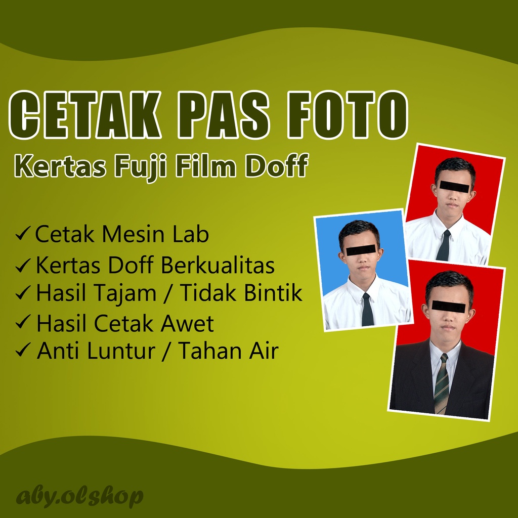 PAKET CETAK PAS FOTO KERTAS FUJI FILM DOFF