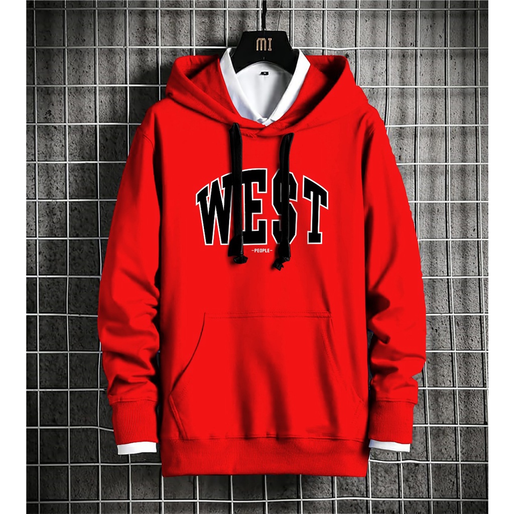 Hoodie Pria / Hodie Pria / Jaket Pria / Sweater Hoodie WEST Bahan Fleece UK L-XL