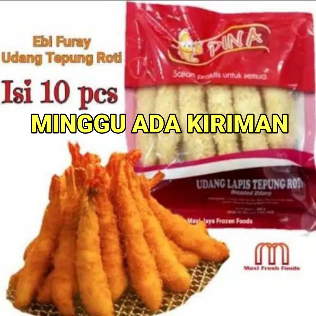 Udang Tepung / Ebi Furai / Breaded Shrimp  Pina isi 10 murah Halal