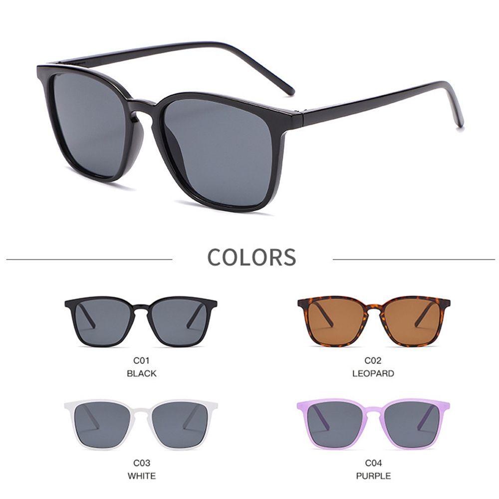 R-flower Retro Sunglasses Simple Trend Retro Pria Kacamata Matahari Kotak