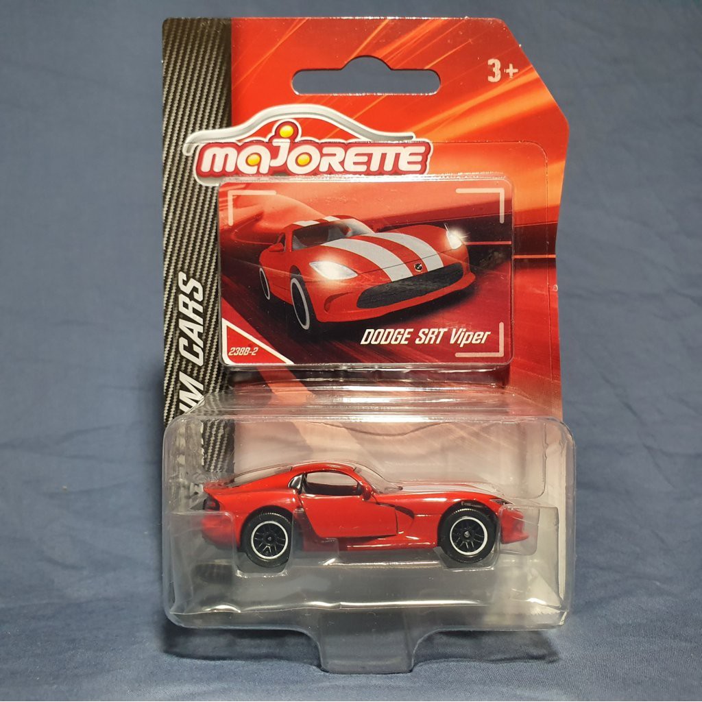 Diecast Majorette Premium mobil Dodge SRT Viper merah Skala 1:64