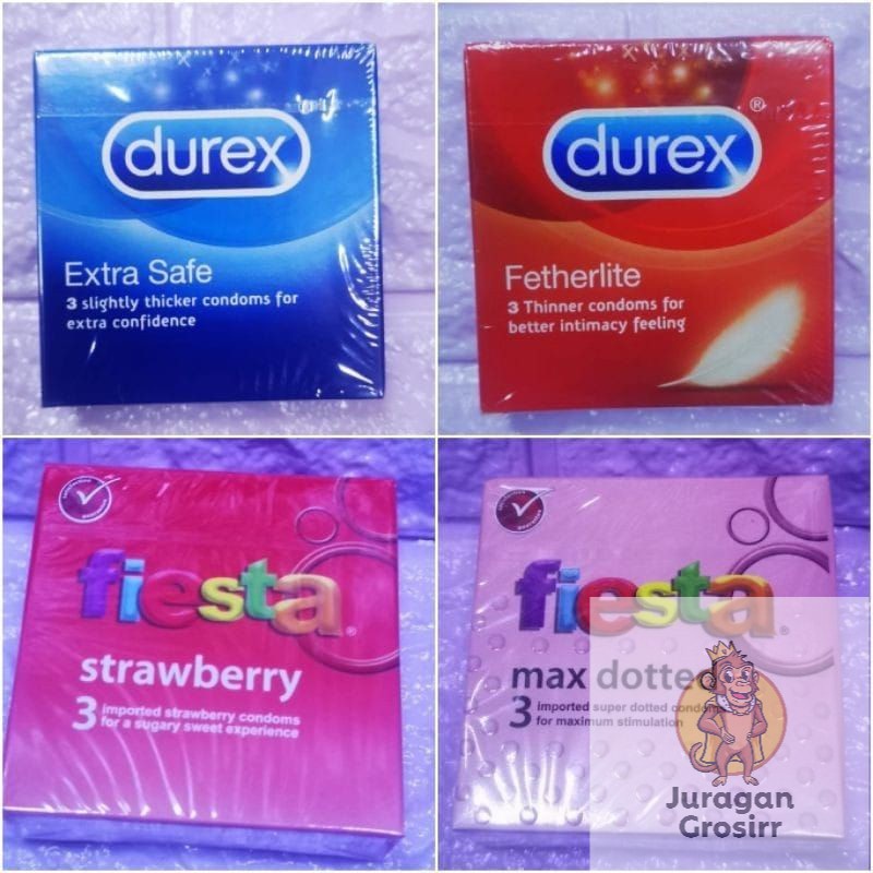 JG - KONDOM / DUREX / FIESTA / DUREX EXTRA SAVE / DUREX FETHERLITE / FIESTA STRAWBERRY CONDOM