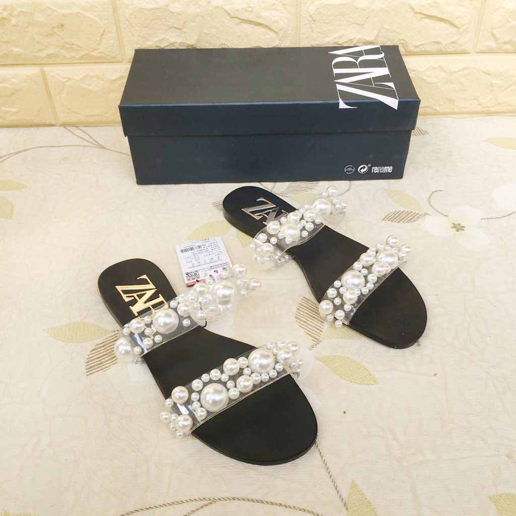 Sandal ZR-168 Flat Vinyl Pearl Sandals