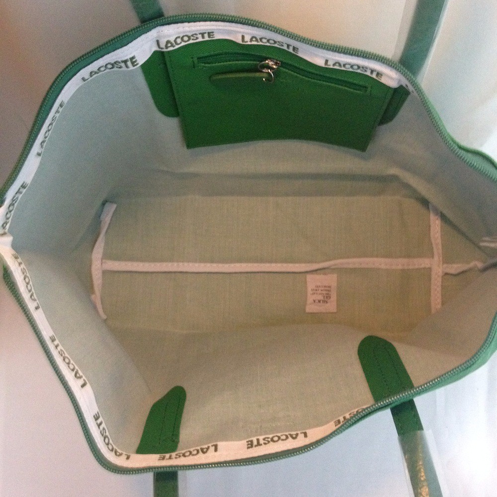 EXLUSIVE tas totebag lacoste horizontal motif garis 1263