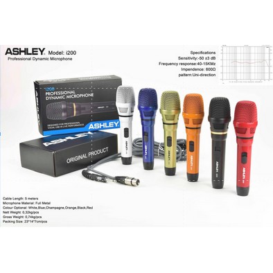 Microphone Kabel ASHLEY i200 ORIGINAL / ASHLEY i200 ORIGINAL ASHLEY I200 ORANGE