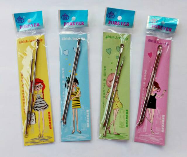 CUCI GUDANG ALAT PENCET JERAWAT (isi 2=jarum &amp; spatula)