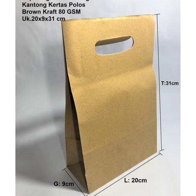 

Februari Maniss Paperbag Sos Kantong Kertas Coklat Xl Tenteng 20X9X31 Goodie Bag Kode 790