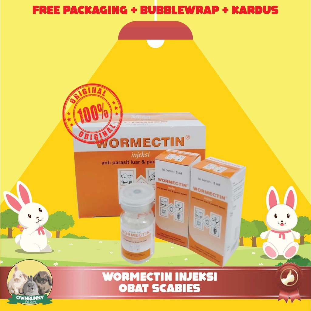 WORMECTIN 5 ML OBAT SCABIES KUTU INJEKSI / SUNTIKAN