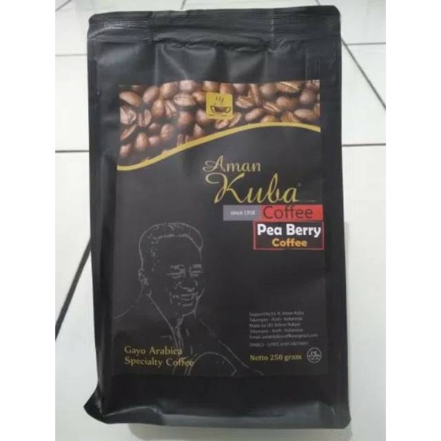 

Aman Kuba Coffee - Pea Berry Coffee - 250gr - Kopi Gayo - Arabica Kopi