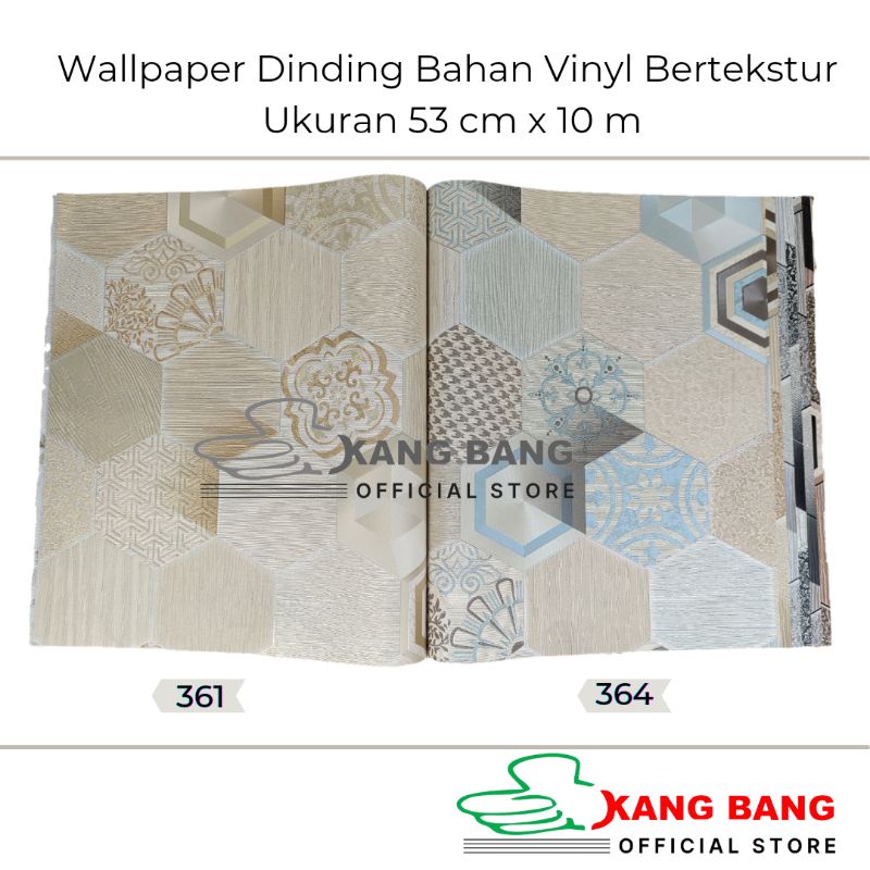 Wallpaper dinding Bahan Vinyl motif kotak 3D