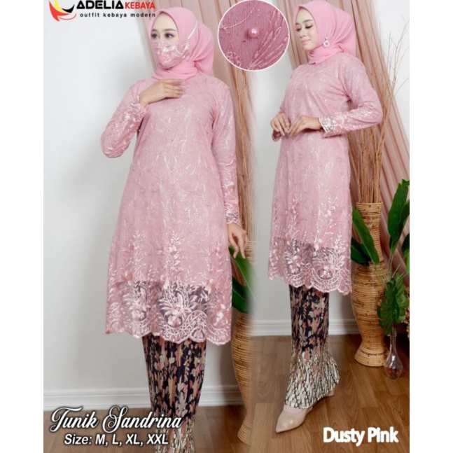 Setelan tunik brokat ocean terbaru/kebaya pesta/kebaya modern