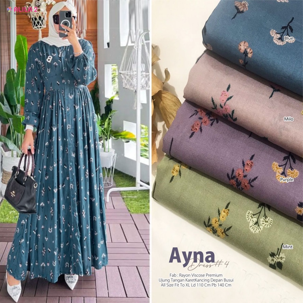 AYNA DRESS #4 GAMIS PANJANG MOTIF ORI ALILA