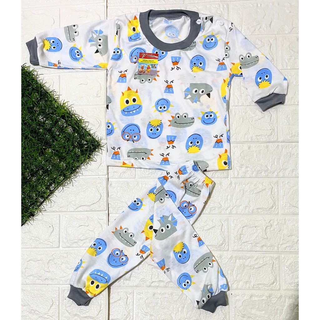 baju anak lucu murah motif crocodile setelan 3-18bulan (PP 064)