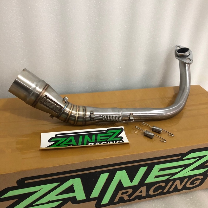 Original zainez Pipa leher Knalpot racing beat karbu/fi mio m3 soul vario 125/150 inlet 50mm semi st