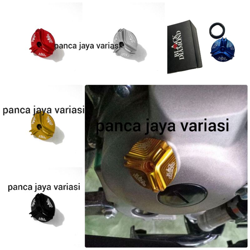 Tutup Baut Oli Mesin CNC Variasi Black Diamond Tutup Oli Yamaha XMAX Nmax Aerox Lexi Mio Xeon R15 Gs