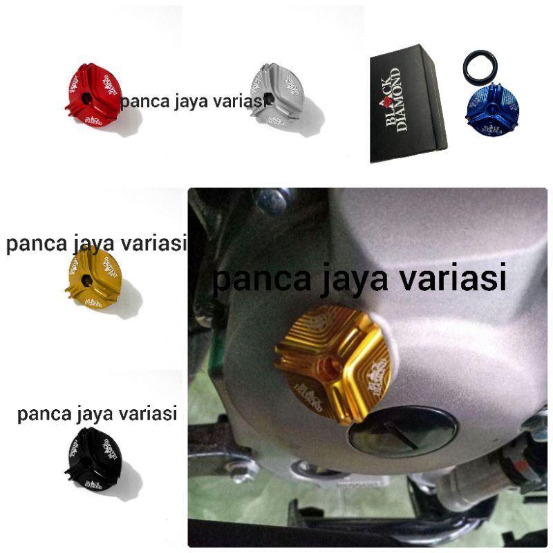 Tutup Baut Oli Mesin CNC Variasi Black Diamond Tutup Oli Yamaha XMAX Nmax Aerox Lexi Mio Xeon R15 Gsx Vario Pcx