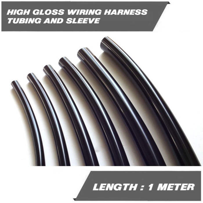 High Gloss Wiring Harness Tubing 7mm - 1 Meter Selongsong Kabel Karet