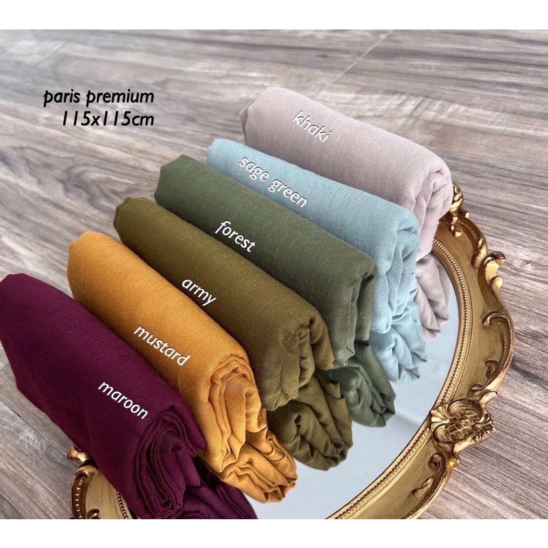 SEGIEMPAT PARIS PREMIUM SQUARE HIJAB ANTI LETOY COTTON VOAL JAHIT TEPI