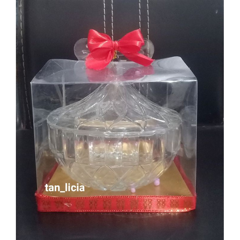 Souvenir Mangkok Kaca + tutup Packing Shuangxi