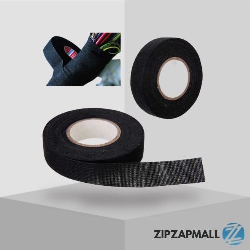 Lakban Kabel Listrik Adhesive Cloth Wiring Tape 19mm / Solasi Kabel Listrik Hitam Pvc Tahan Panas / Elektric tape / Isolasi kabel Listrik Anti Bakar Tebal / Solasi Kabel Listrik Nym / Alat Kabel Listrik / Lakban Hitam Elektrical tape / Selotip Kabel Murah