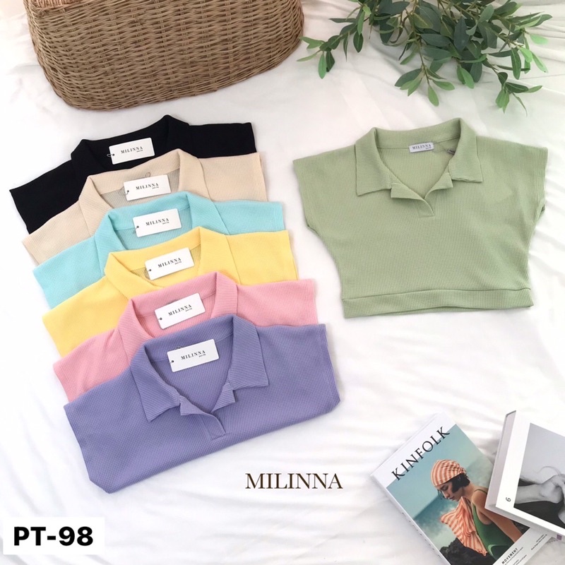 ATASAN MILINNA CROP MODEL KERAH IMPORT BANGKOK (BJMLN288)