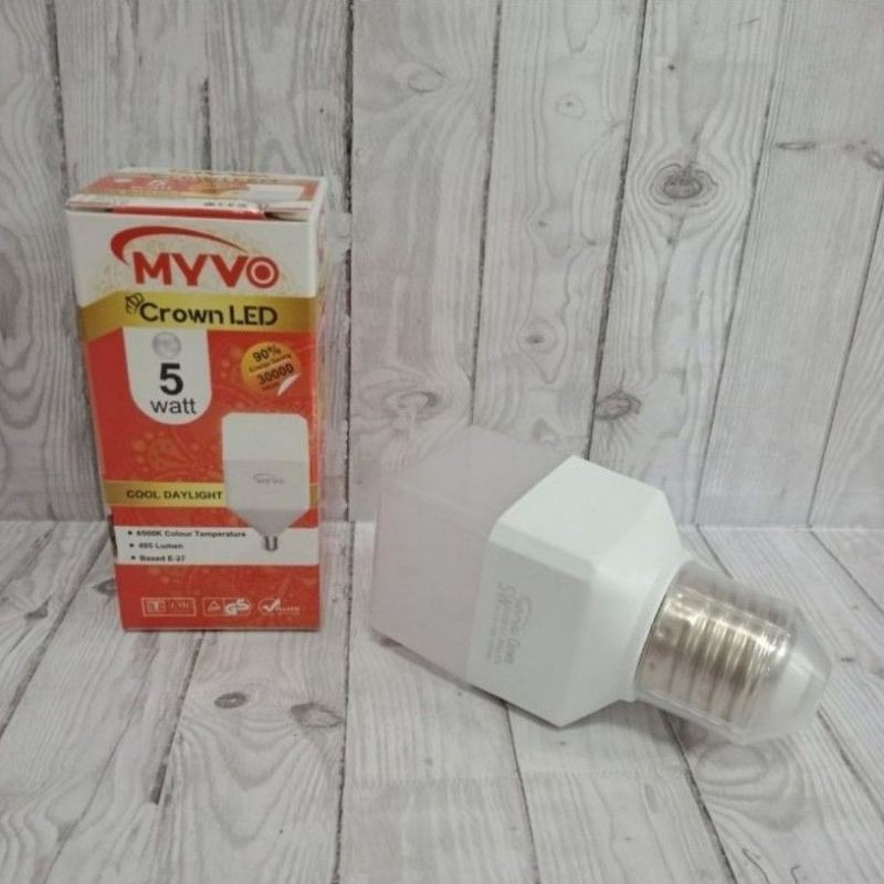 Lampu Bolam LED MYVO CROWN 5 Watt / 10 Watt / 15 Watt