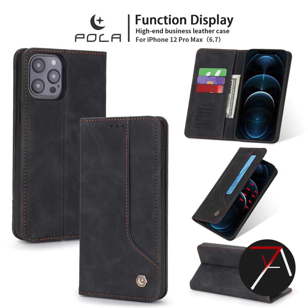 Iphone 12 Pro Max 12Pro 12ProMax Flip Caseme POLA Dompet Kulit Leather Cover Case Casing Card Kartu