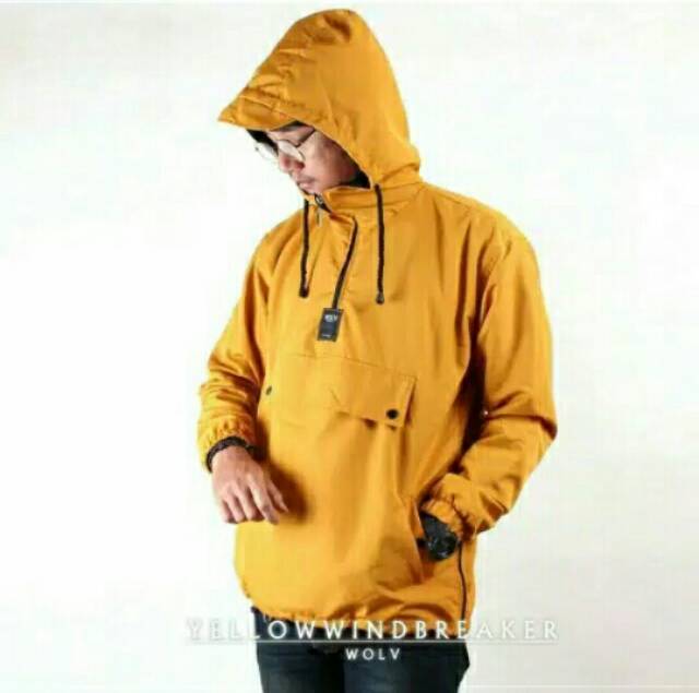 Jaket Cagoule Kuning Windbreaker