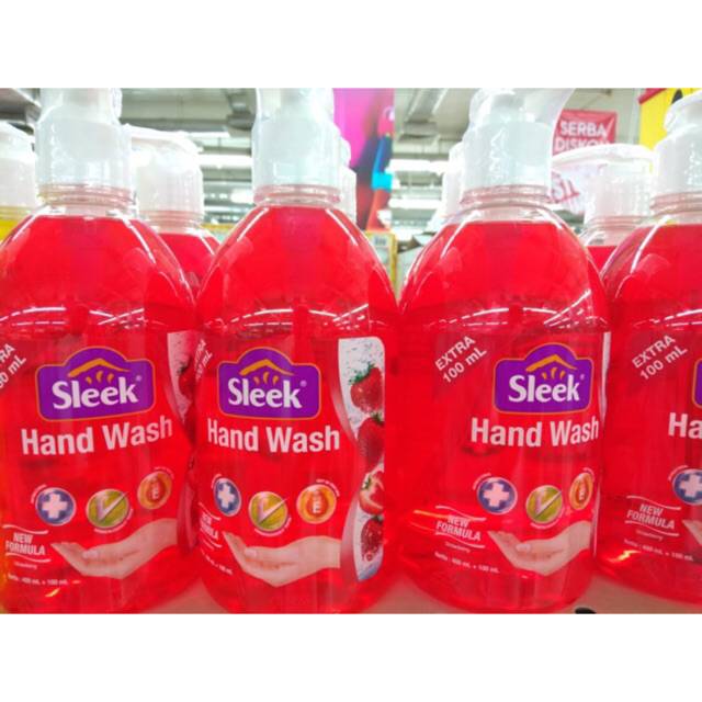 SLEEK Hand Wash Botol Pump 500ml Anti Bakteri