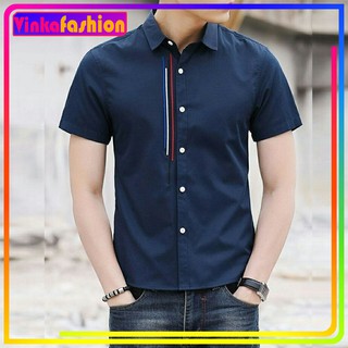  Baju  Cowok Pria  Casual  Masa Kini Katun Halus Full Lengan 