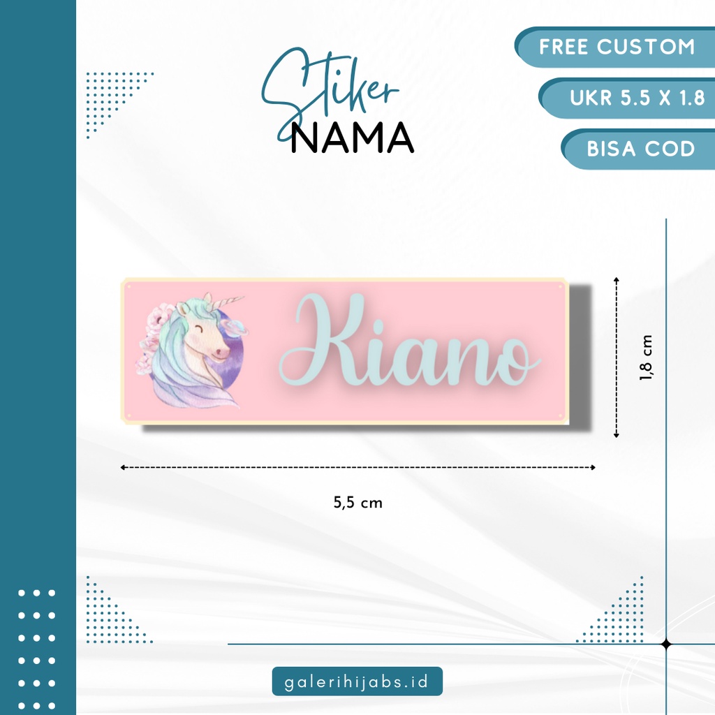 

STIKER NAMA ANAK | STIKER - LABEL NAMA ANAK CUSTOM LUCU [ ISI 125 PCS ]