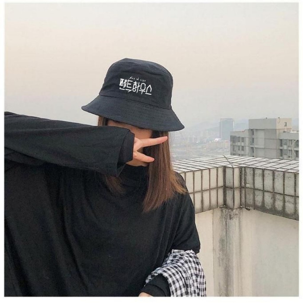 Topi Bucket Hat Wanita Pria Korea Drakor Kdrama Penthouse Vicenzo True Beauty Hospital Playlist