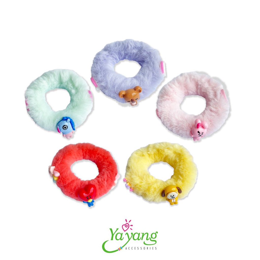 YAYANG Ikat Rambut - Kuncir Bulu BT21 - NAR3142