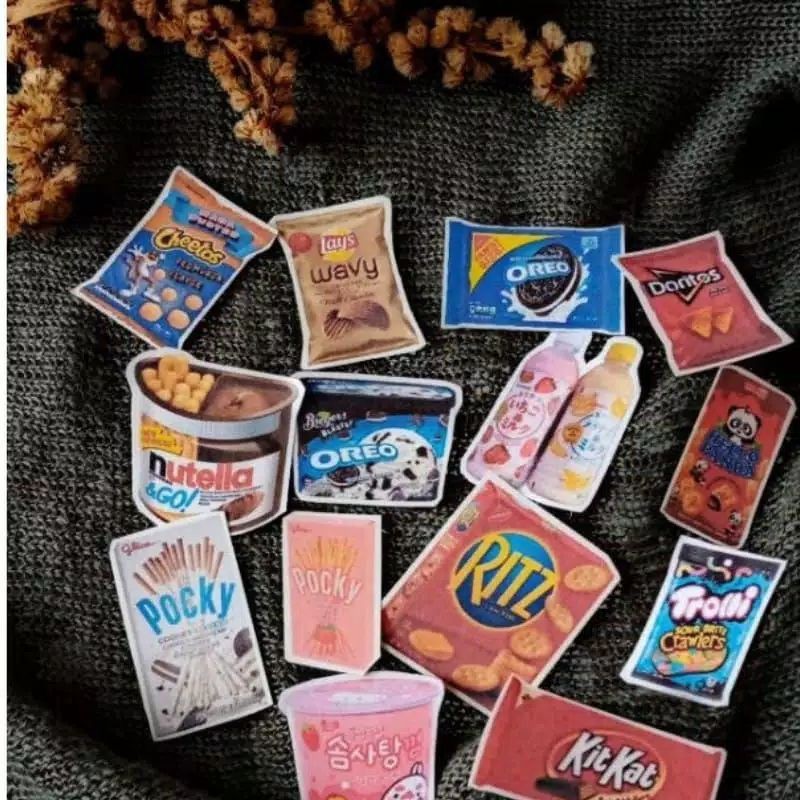GAEKOPEDIA || NO GLOSSY STIKER TUMBLR AESTHETIC 30-48Pcs STICKER ESTETIK RETRO UNIK-Snack