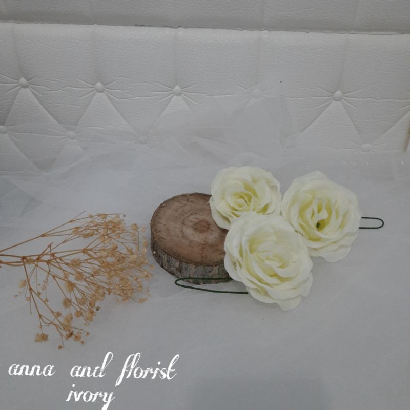 BUNGA ARTIFICIAL/BUNGA MAWAR ARTIFICIAL-Artifisial white