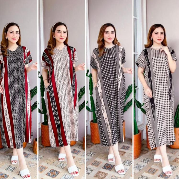 (SALE) Daster SMK sematak jumbo motif dior busui kekinian rayon armor import premium homedress kanay