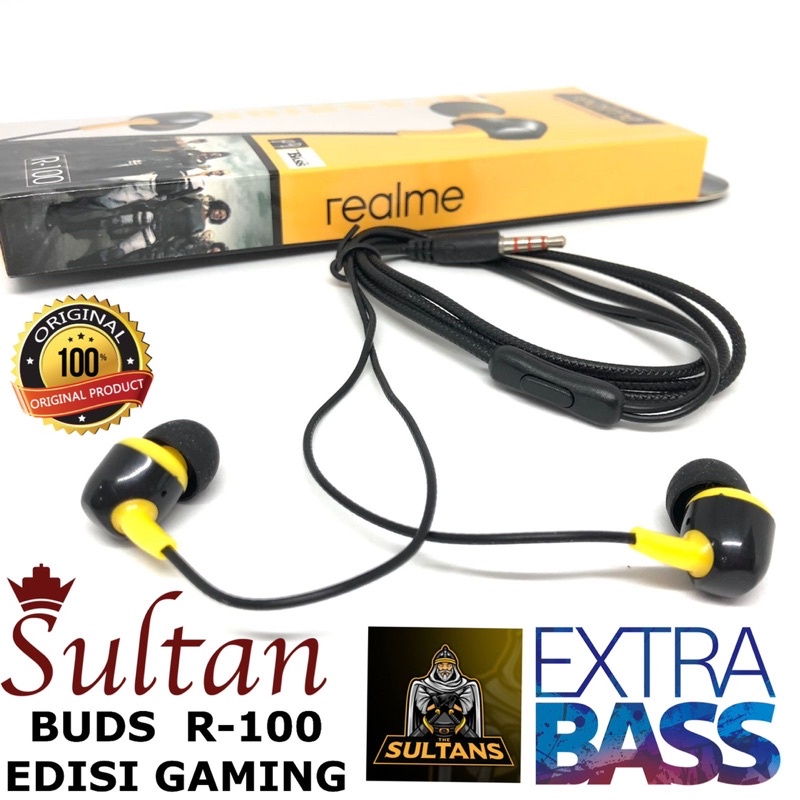 HANDSFREE BUDS R-100 EDISI GAMING EXTRA BASS PROMO SEN