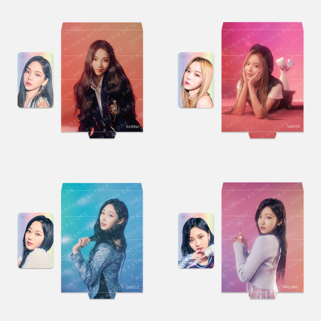 [READY STOCK] AESPA: FOREVER MERCH (MD) - Hologram Photocard Standee KARINA/WINTER/GISELLE/NINGNING