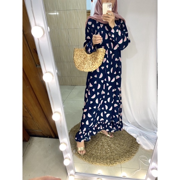 gamis rayon/ gamis rayon premium/ dress katun